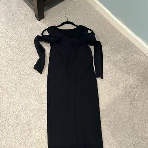 DKNY black sweater dress with cut out